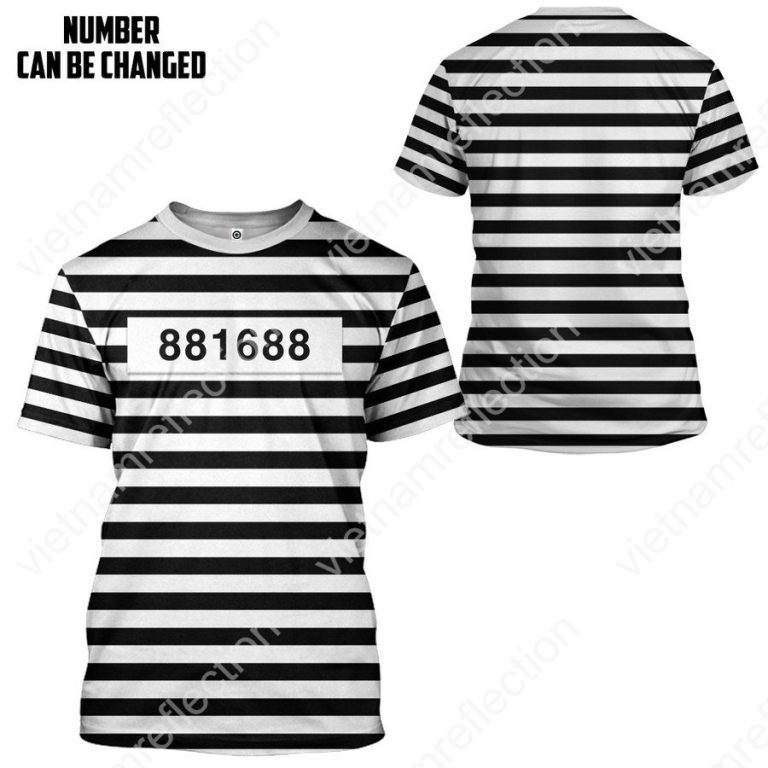 Prisoner cosplay custom number 3d hoodie t-shirt apparel