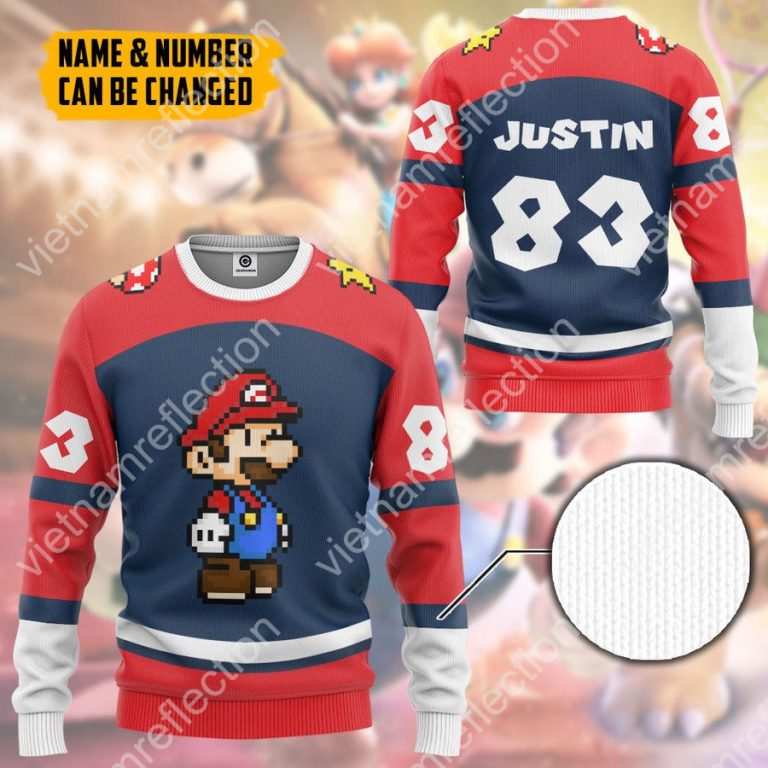 Personalized Super Mario Mario sports 3d hoodie t-shirt apparel