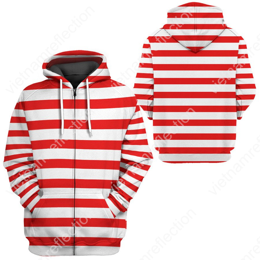 Waldo And Wenda Waldo costume 3d hoodie t-shirt apparel