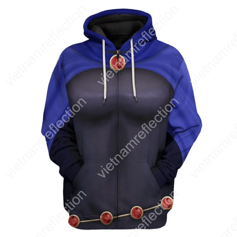 Teen Titans Raven cosplay 3d hoodie t-shirt apparel