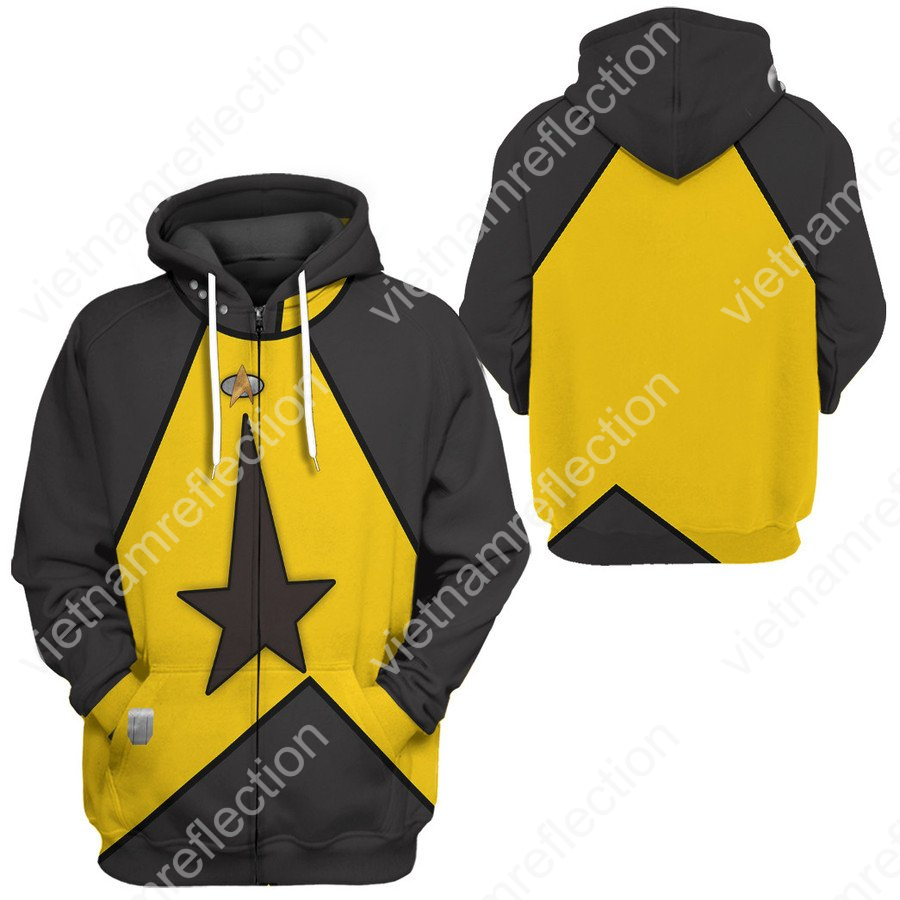 Star Trek Yellow Remake Uniform 3d hoodie t-shirt apparel