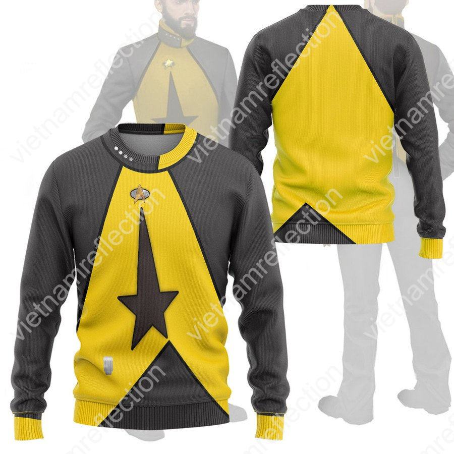 Star Trek Yellow Remake Uniform 3d hoodie t-shirt apparel