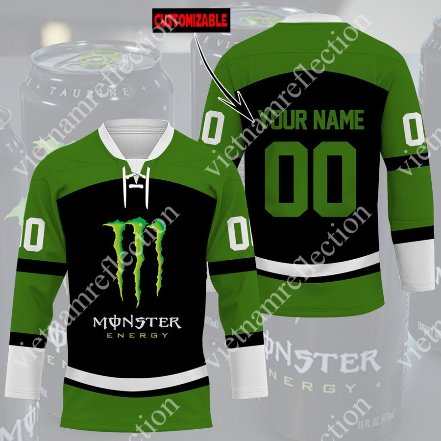 Personalized Monster Energy hockey jersey