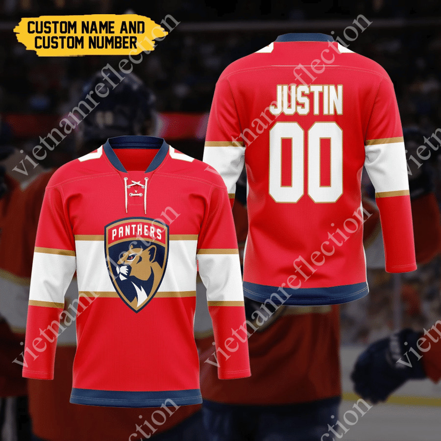 Personalized Florida Panthers NHL red hockey jersey