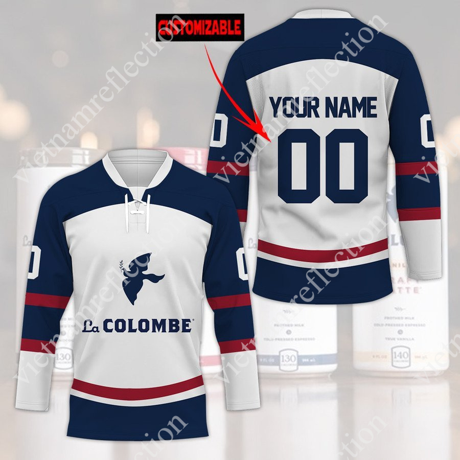 Personalized La Colombe coffee hockey jersey