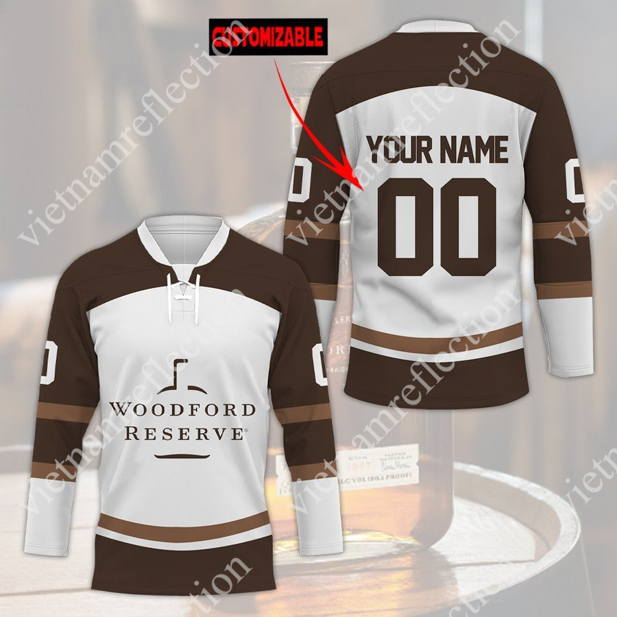 Personalized Woodford Reserve whisky hockey jersey
