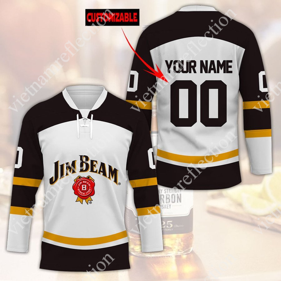 Personalized Jim Beam whisky hockey jersey