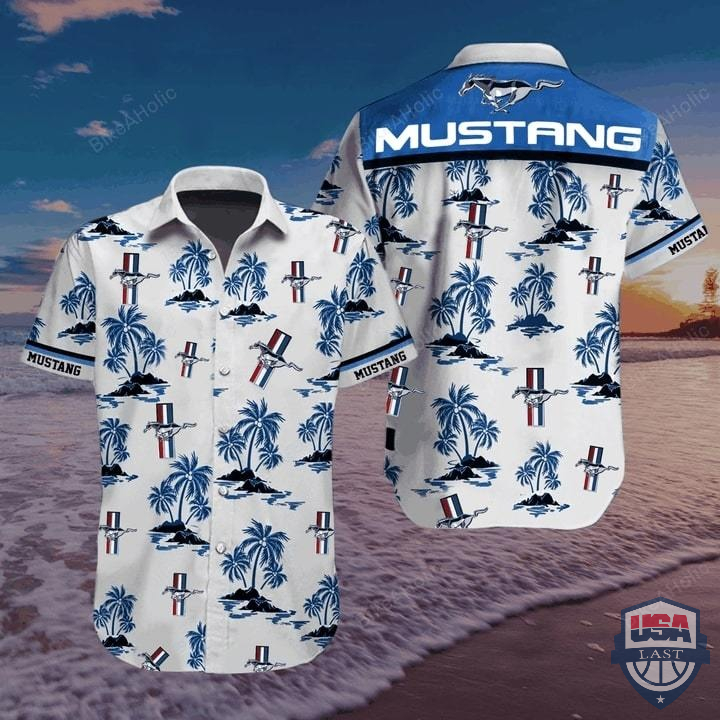 Mustang Logo Hawaiian Shirt