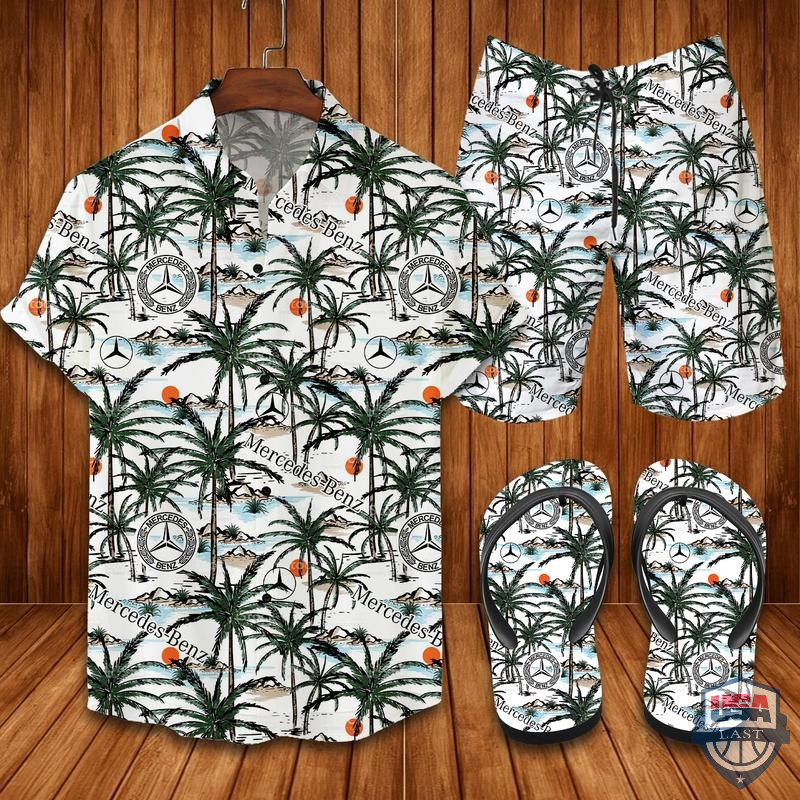 Mercedes Tropical Hawaiian Shirt And Short