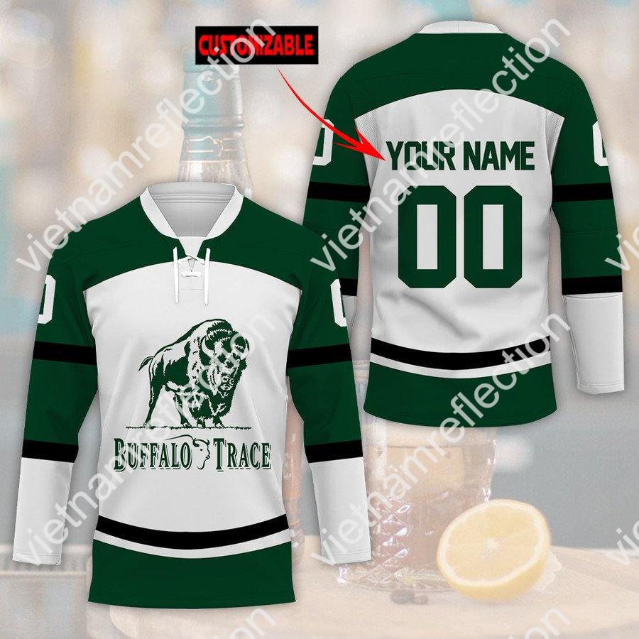 Buffalo Trace whisky custom name and number hockey jersey