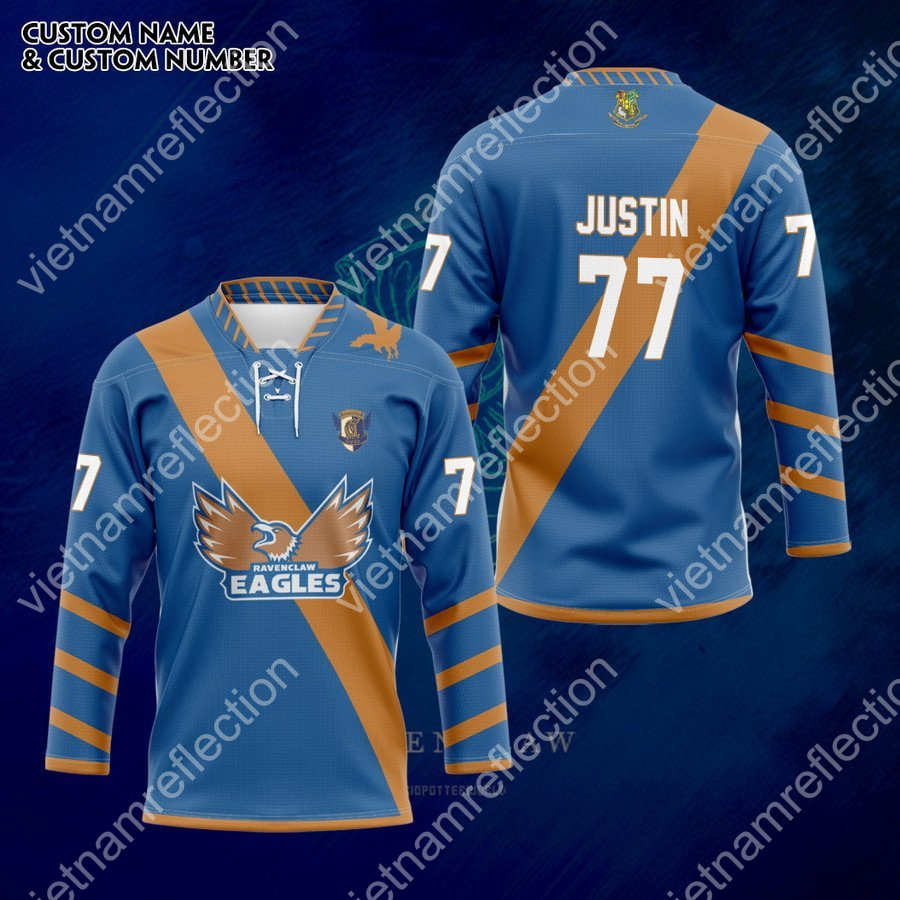 Personalized Harry Potter Ravenclaw Eagles hockey jersey