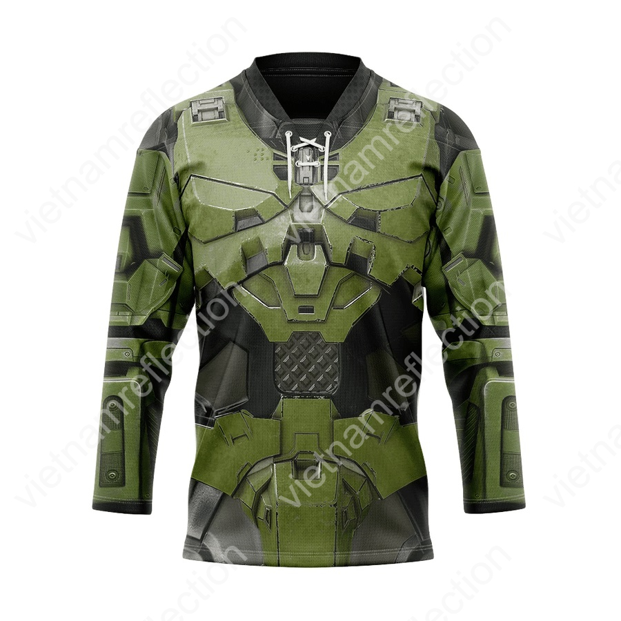 Halo Infinite Master Chief cosplay hockey jersey