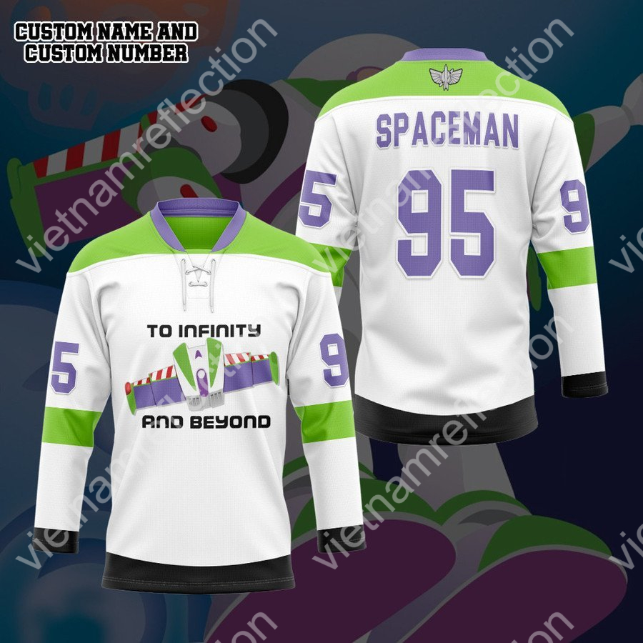 Personalized Buzz Lightyear To infinity and beyond hockey jersey