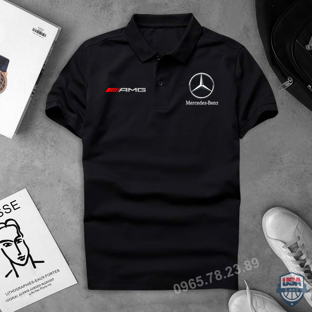 Mercedes AMG Black 3D Polo Shirt