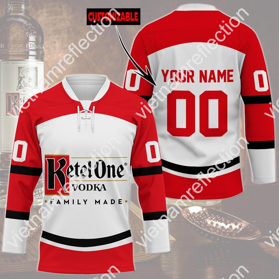 Ketel One vodka custom name and number hockey jersey