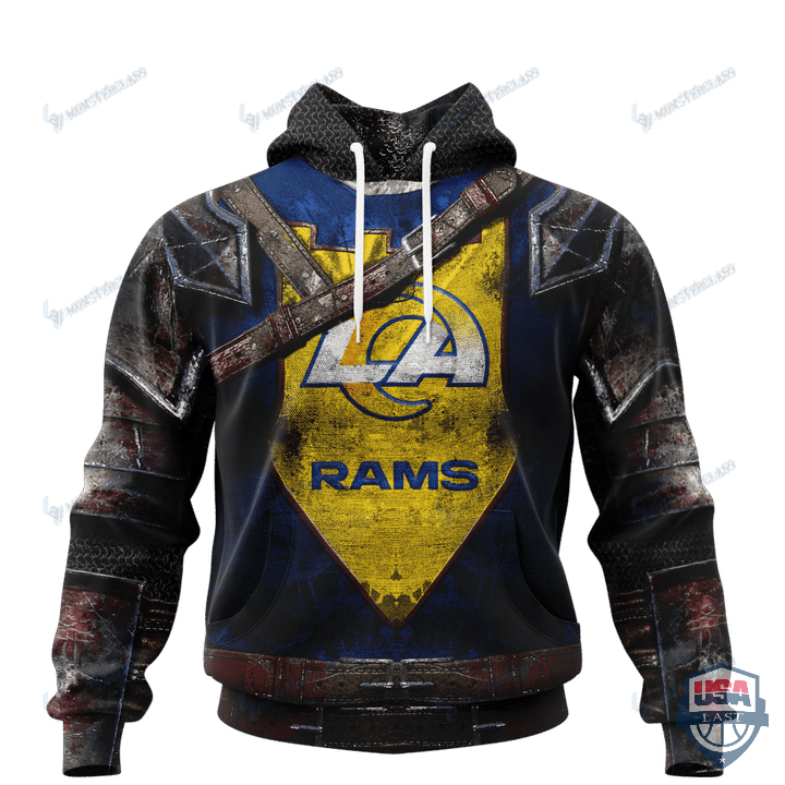 Los Angeles Rams Warrior All Over Printed Hoodie T-Shirt