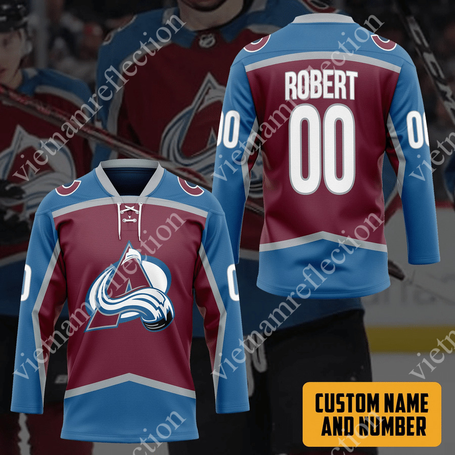 Personalized Colorado Avalanche premier youth NHL hockey jersey