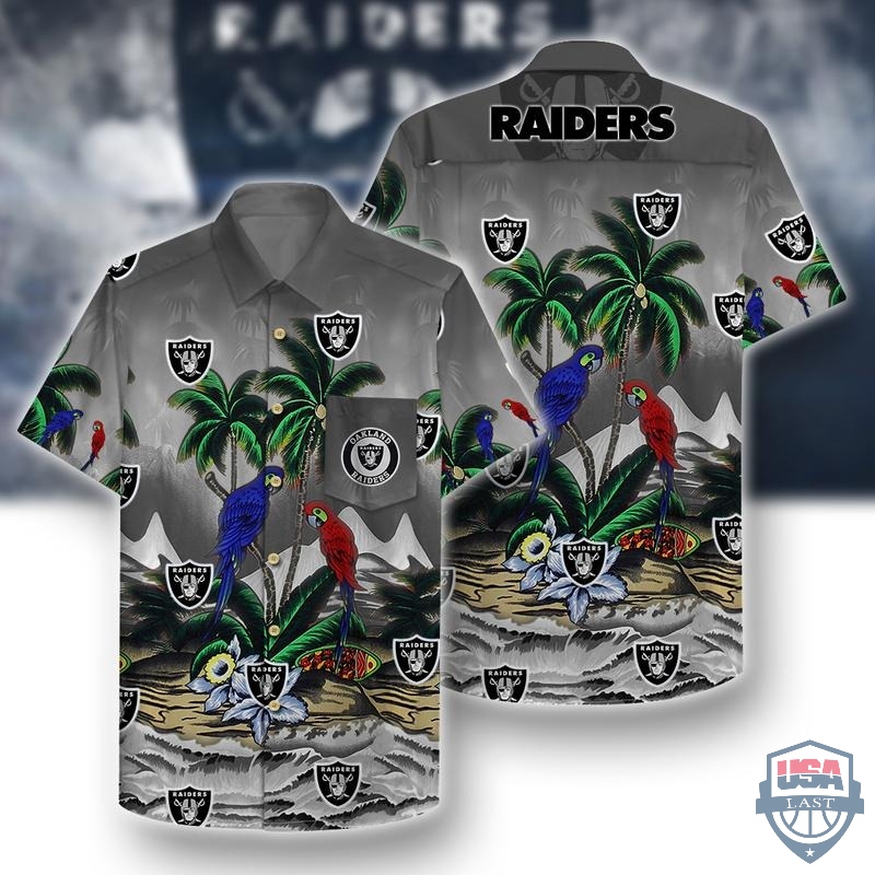 Las Vegas Raiders Parrots Hawaiian Shirt