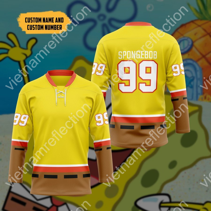 Personalized SpongeBob hockey jersey