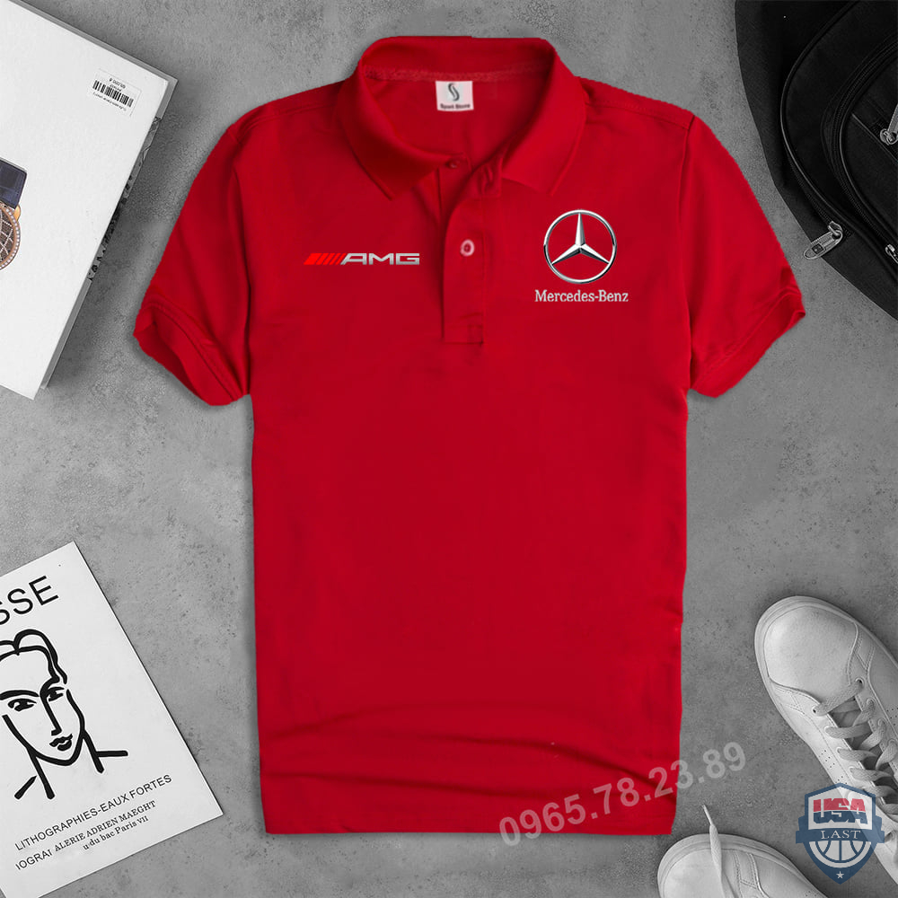 Mercedes AMG 3D Polo Shirt Red Version