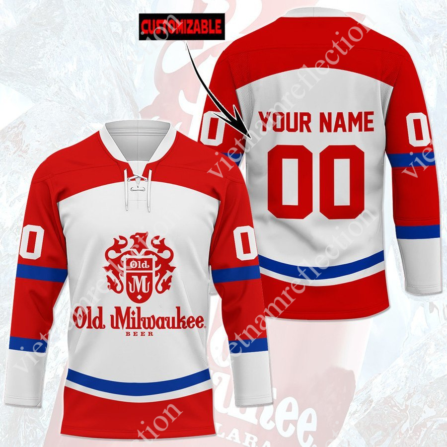 Personalized Old Milwaukee hockey jersey