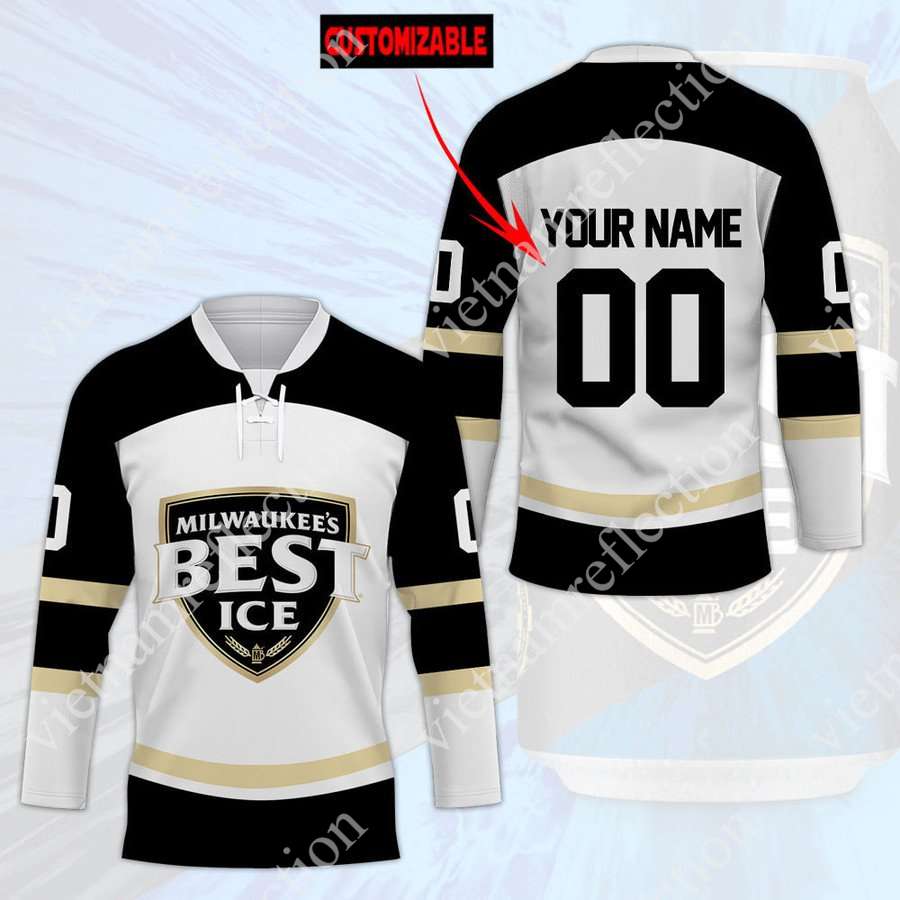 Personalized Milwaukee’s Best Ice beer hockey jersey