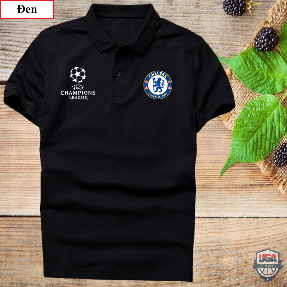 Chelsea UEFA Champions League Black Polo Shirt