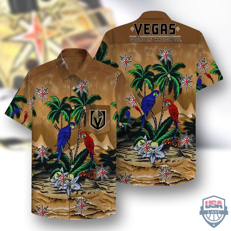 Vegas Golden Knights Parrots Hawaiian Shirt