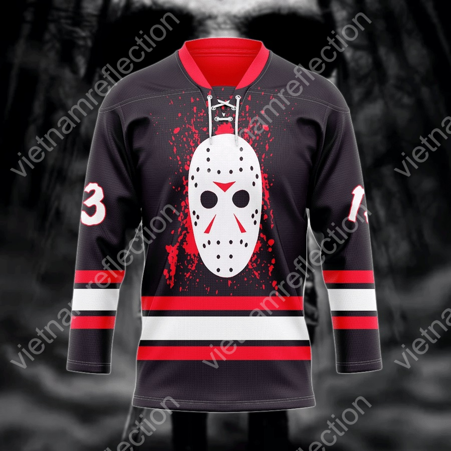 Jason Voorhees horror movies hockey jersey