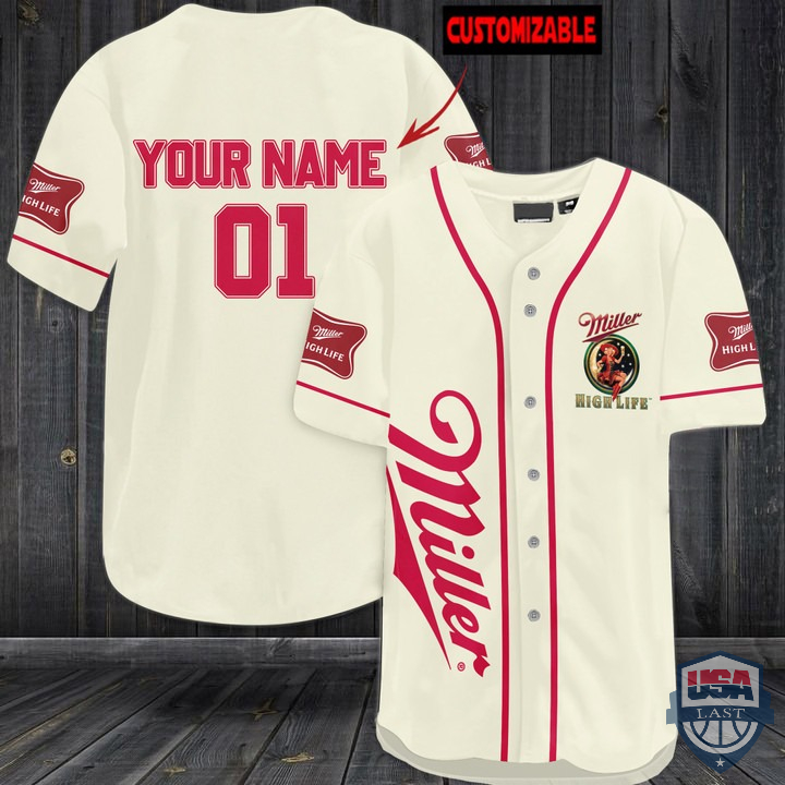 Personalized Miller High Life Baseball Jersey