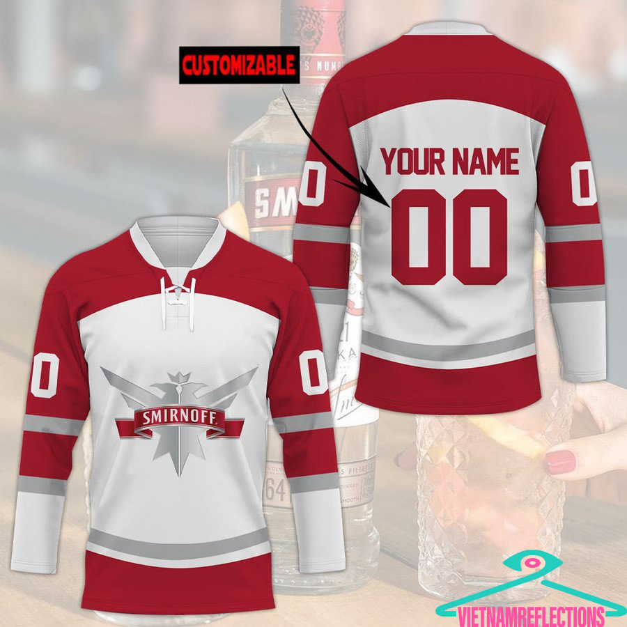 Smirnoff vodka personalized custom hockey jersey