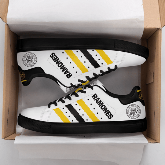 Ramones band white yellow black Stan Smith shoes