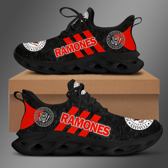 Ramones band logo black red Clunky Max soul shoes