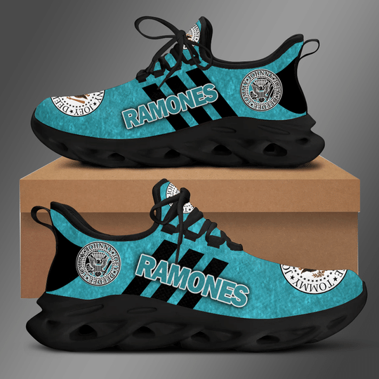 Ramones band cyan Clunky Max soul shoes