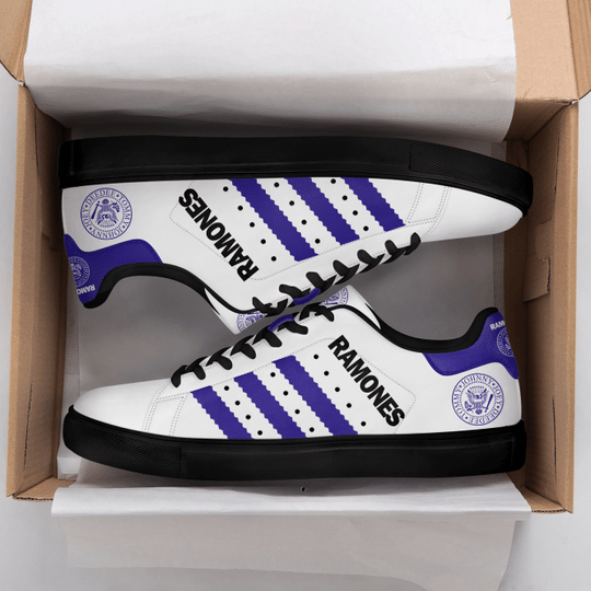 Ramones band white purple Stan Smith shoes