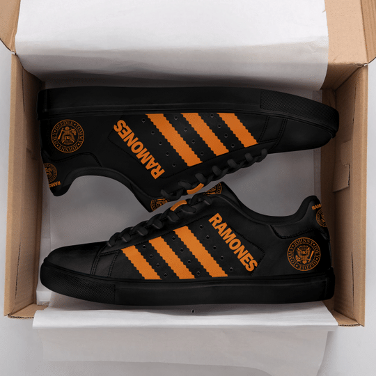 Ramones band black orange Stan Smith shoes