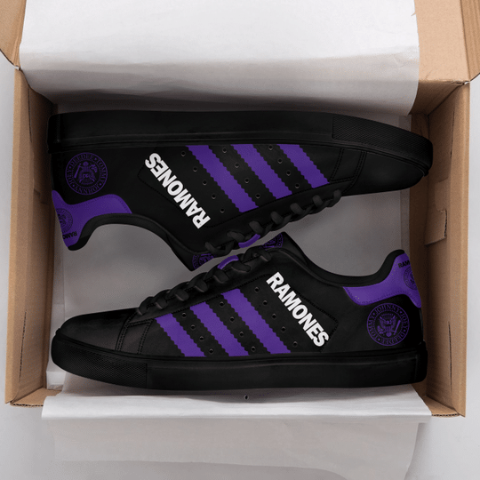 Ramones band black purple Stan Smith shoes