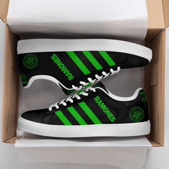 Ramones band black green Stan Smith shoes