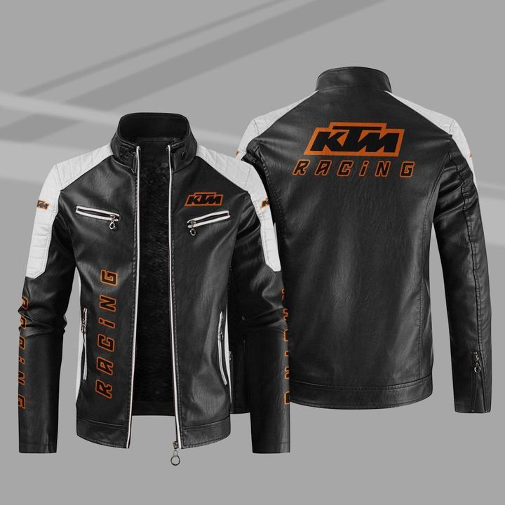 KTM Racing block leather jacket