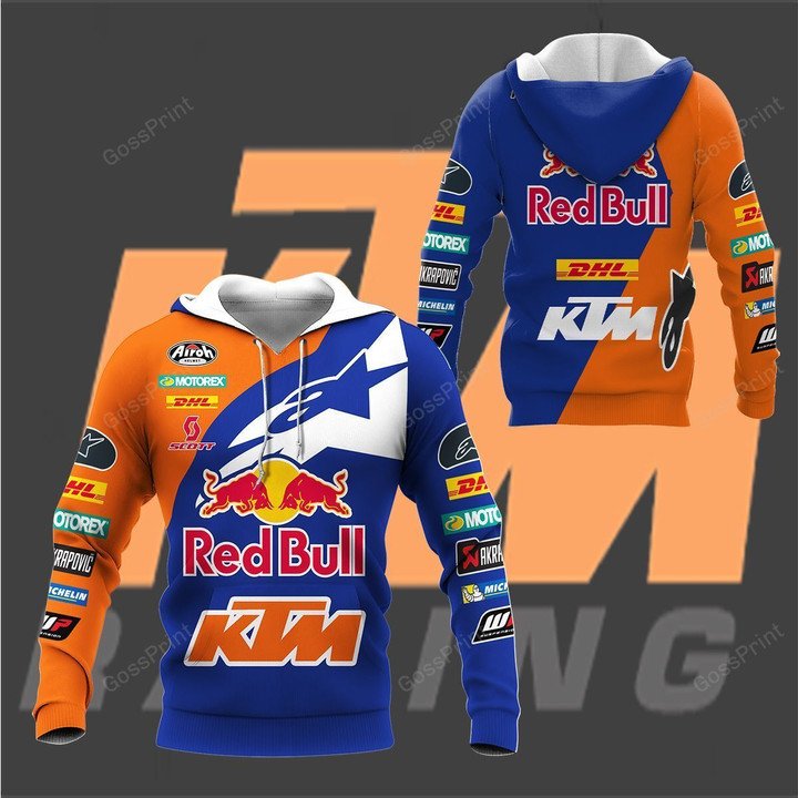 Red Bull KTM Racing blue orange 3d shirt, hoodie