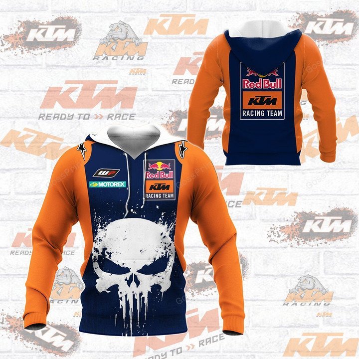 Skull Punisher KTM Racing MXGP 3d shirt, hoodie