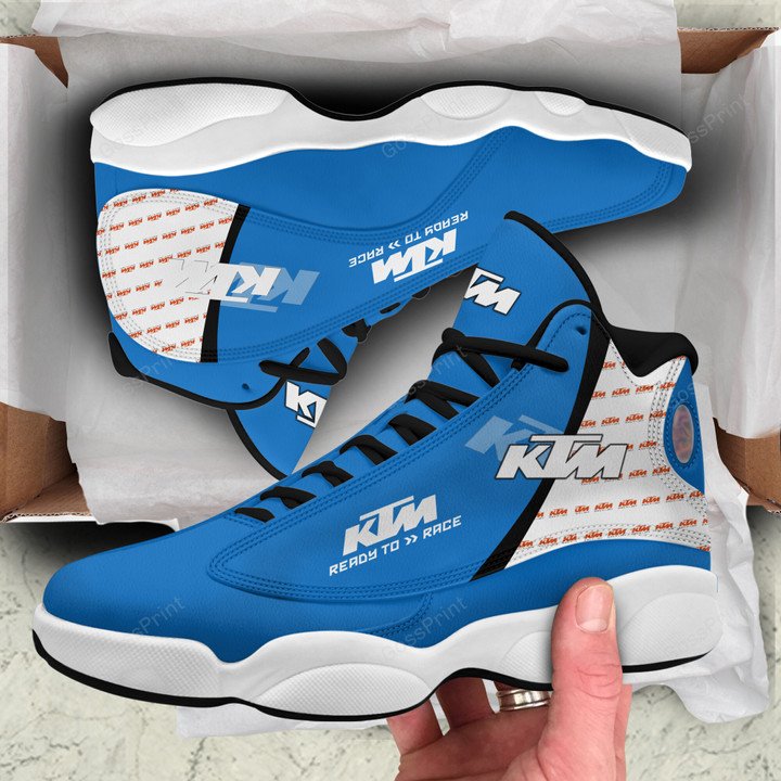 KTM Racing ready to race blue Air Jordan 13 shoes