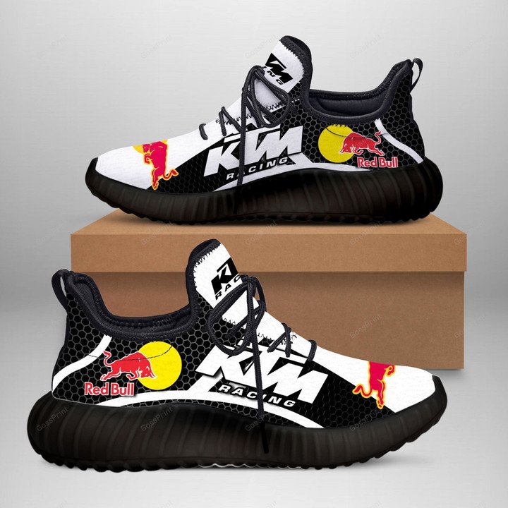 KTM Racing Red Bull black white yeezy shoes