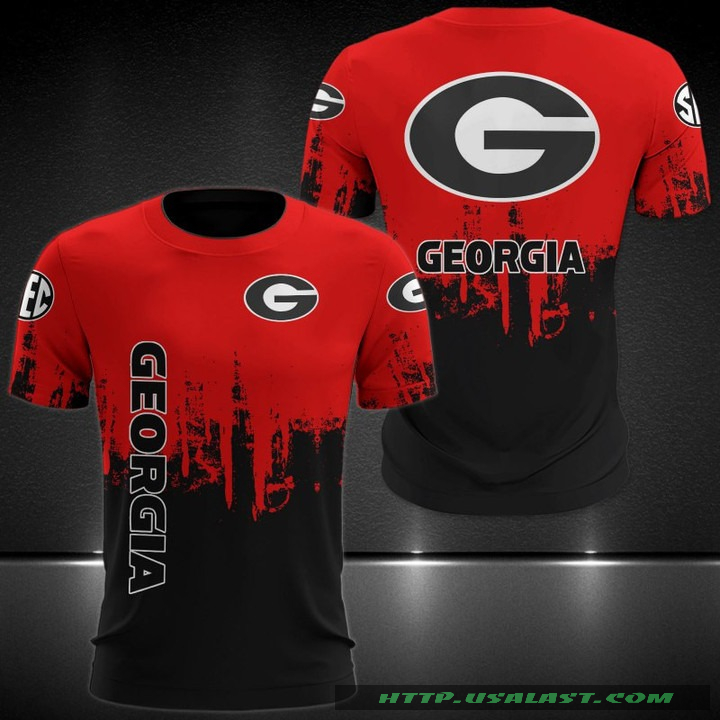 BEST Georgia Football Red And Black 3D All Over Print Shirts