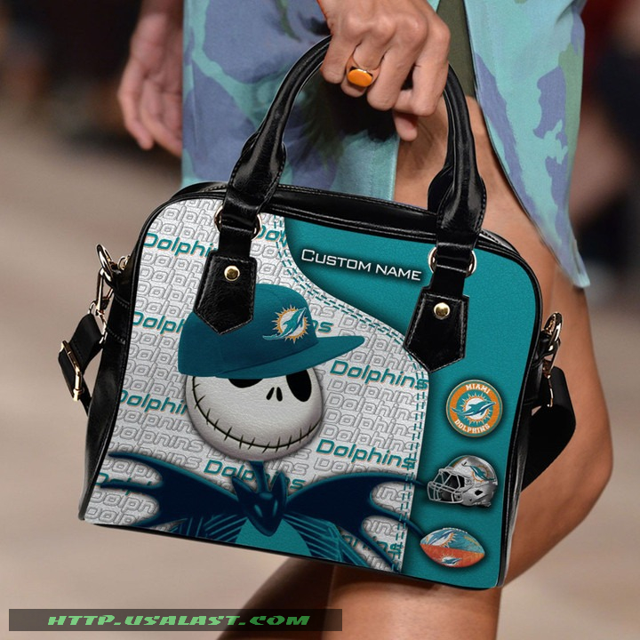 Miami Dolphins Jack Skellington Personalized Shoulder Handbag Women Gift