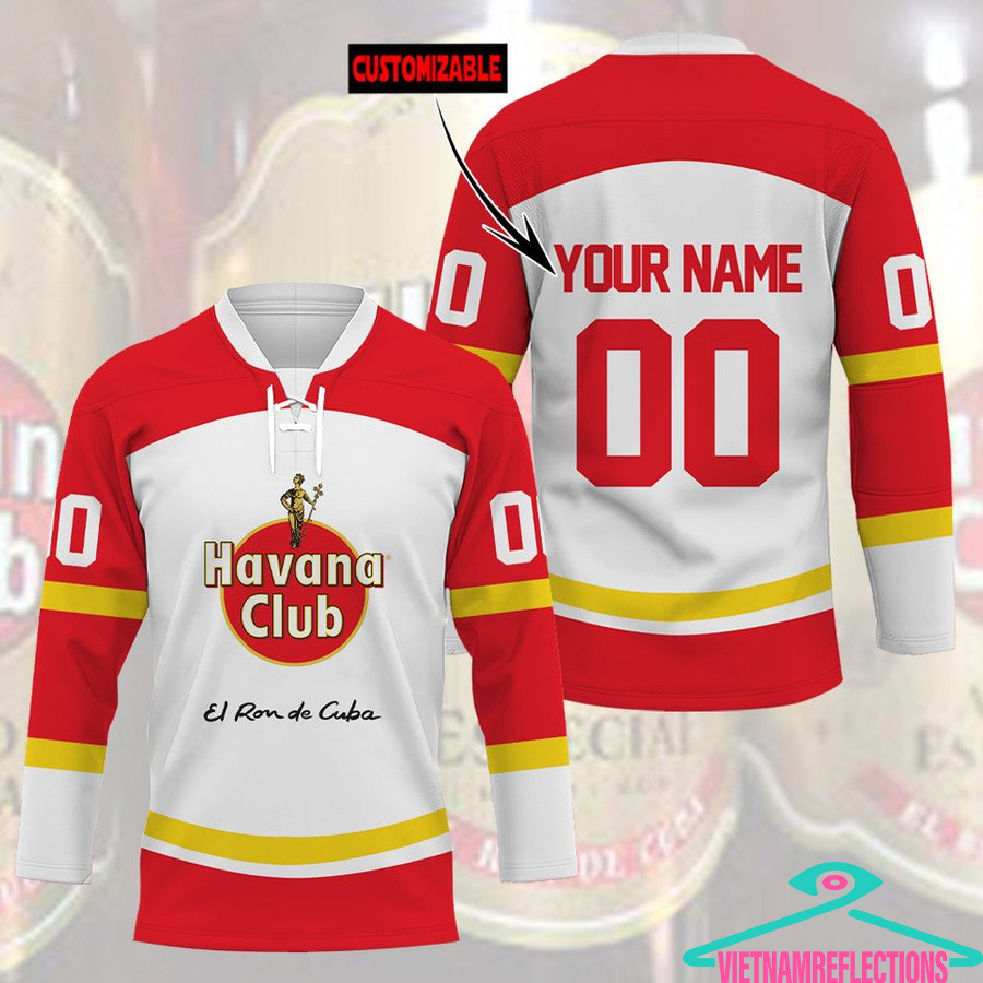 Havana Club El Ron de Cuba personalized custom hockey jersey