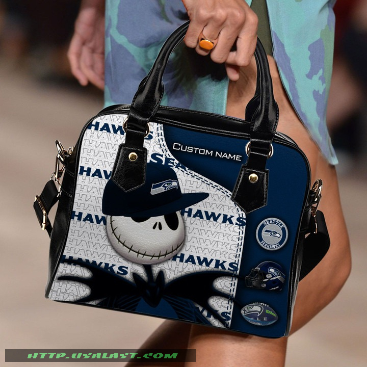 Seattle Seahawks Jack Skellington Personalized Shoulder Handbag Women Gift