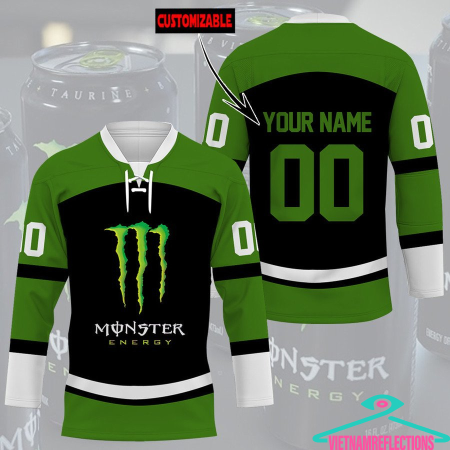 Monster Energy personalized custom hockey jersey