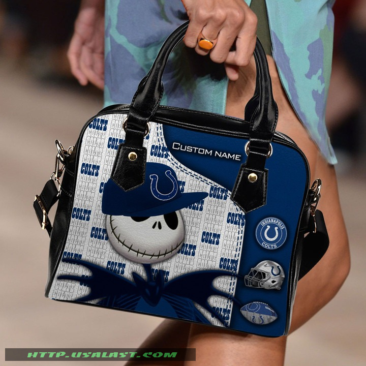 Indianapolis Colts Jack Skellington Personalized Shoulder Handbag Women Gift