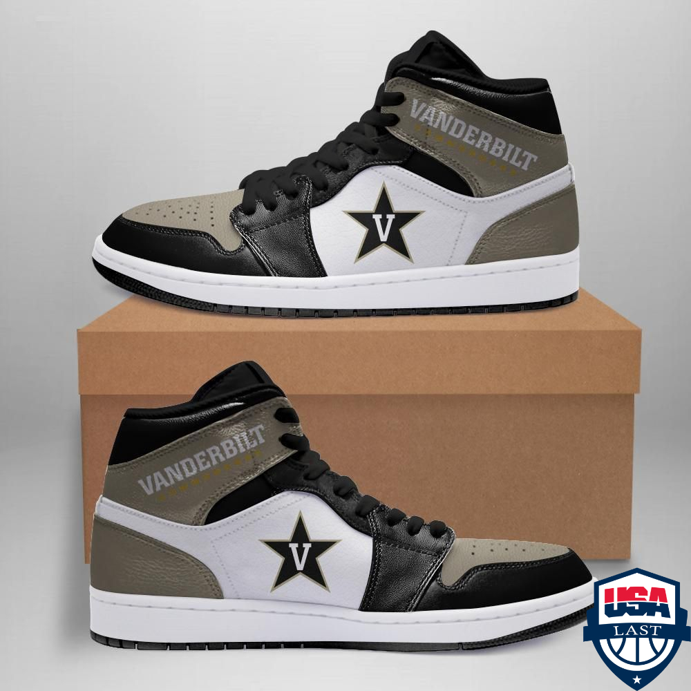 Vanderbilt Commodores NCAA Baseball Air Jordan High Top Sneaker Shoes